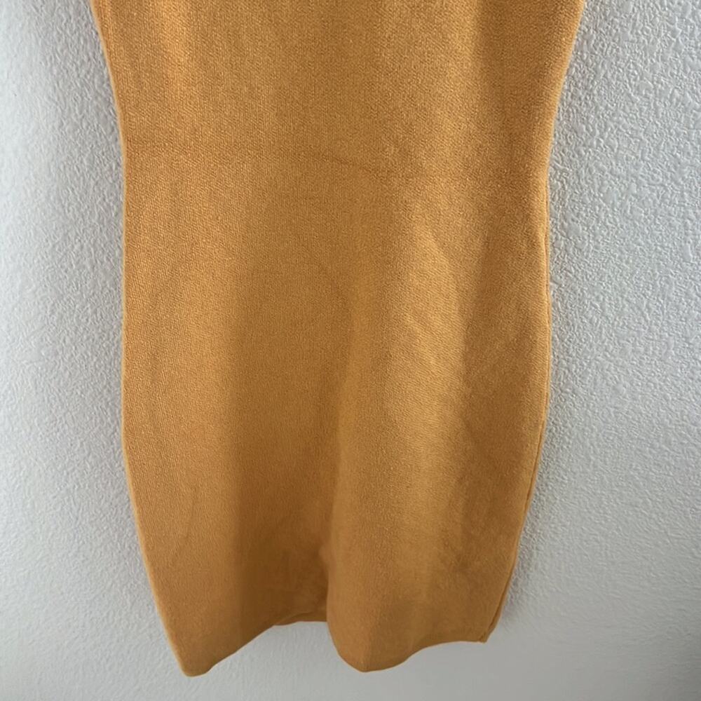 NWT Abercrombie & Fitch Golden Mustard High Neck Stretchy Dress XS - Picture 4 of 6